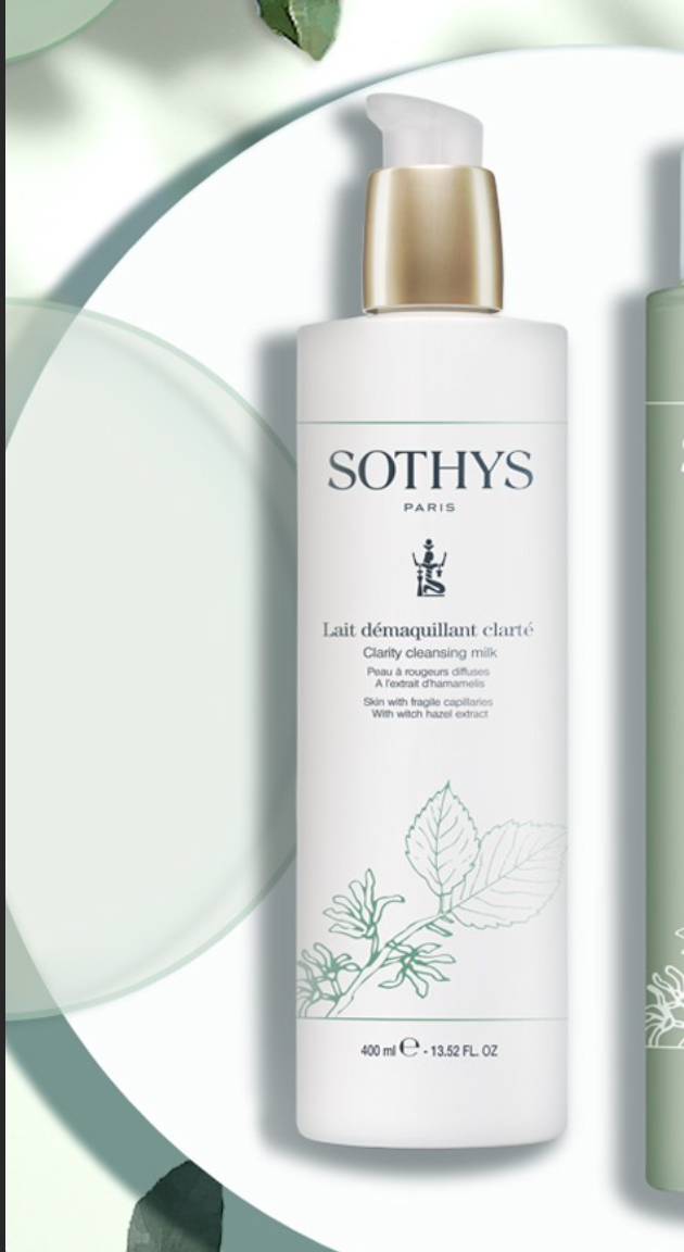 SOTHYS Clarity cleansing milk. Skin with fragile capillaries, 200 ml./ 400 ml.