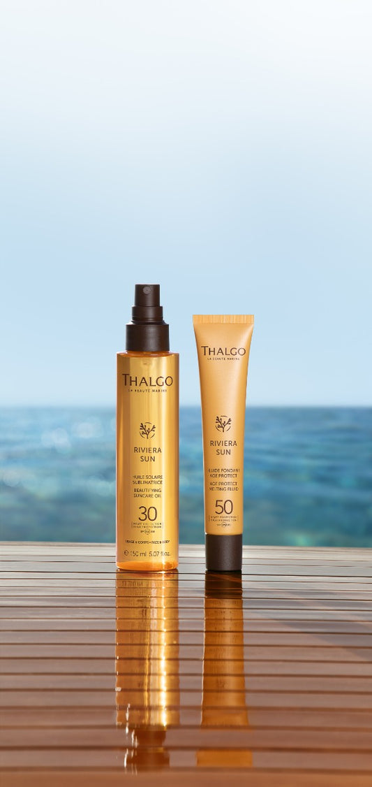 THALGO - Age Protect Melting Fluid spf50 & Beautifying Suncare Oil Spf30+